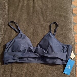 Cupshe Women's Slate Blue Bathing Suit Set